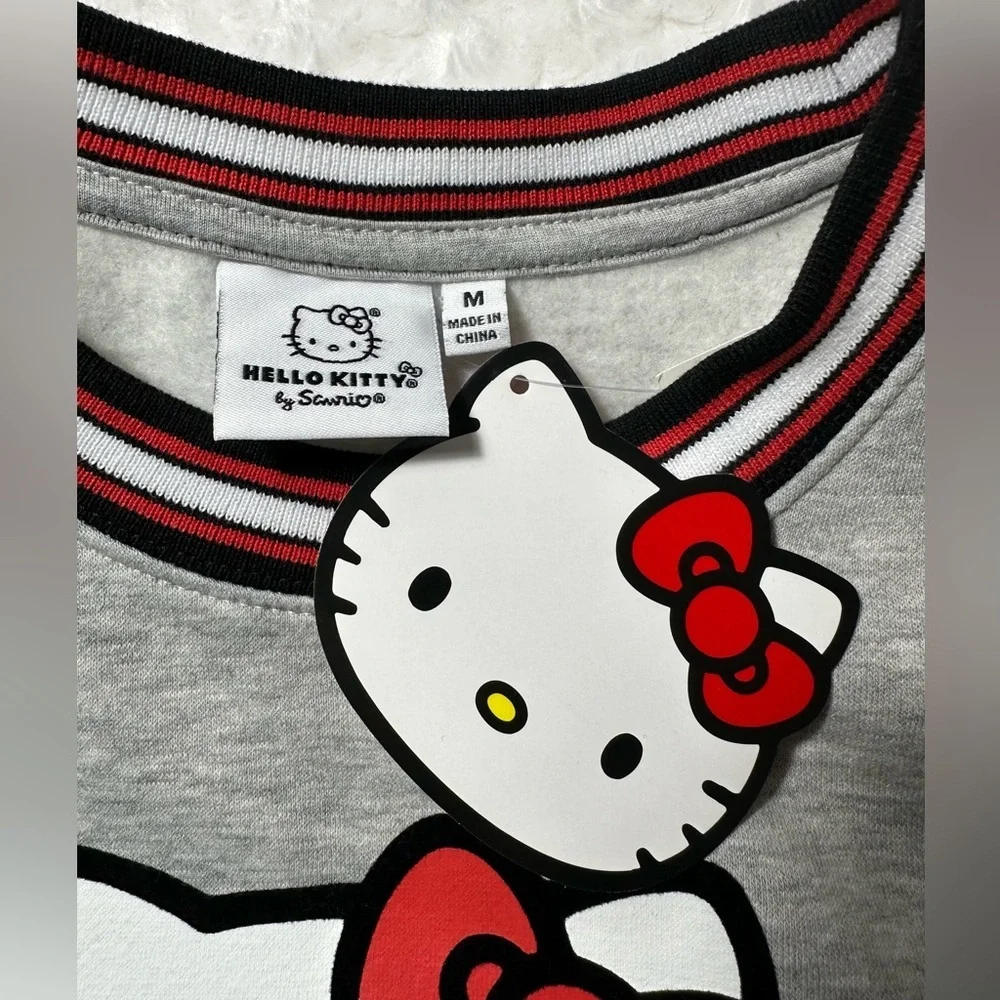 Hello Kitty‎ Women’s Grey Long Sleeve Crew Neck Sweatshirt - Picture 12 of 13